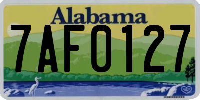 AL license plate 7AF0127