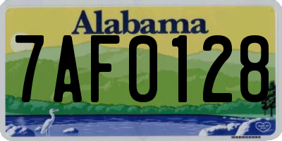AL license plate 7AF0128