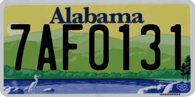 AL license plate 7AF0131