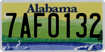 AL license plate 7AF0132