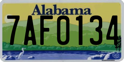 AL license plate 7AF0134