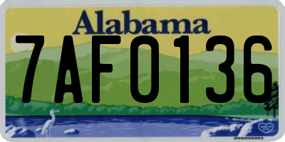 AL license plate 7AF0136