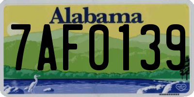 AL license plate 7AF0139
