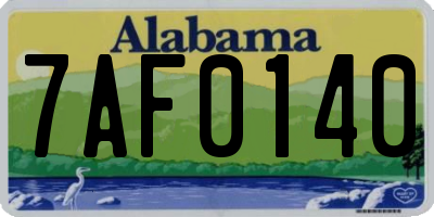 AL license plate 7AF0140
