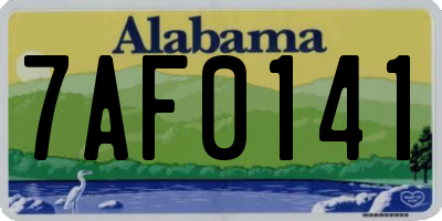 AL license plate 7AF0141