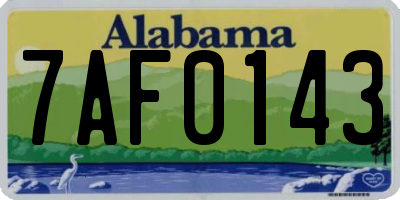 AL license plate 7AF0143