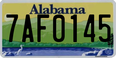 AL license plate 7AF0145