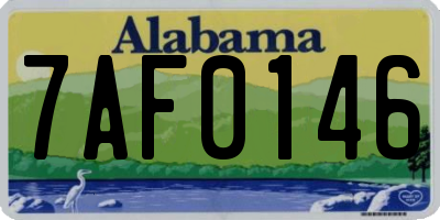 AL license plate 7AF0146