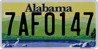 AL license plate 7AF0147