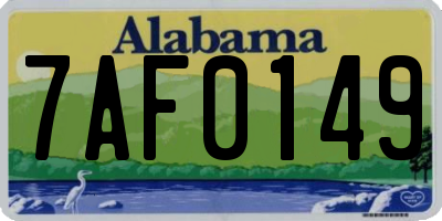 AL license plate 7AF0149