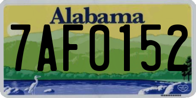 AL license plate 7AF0152