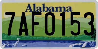 AL license plate 7AF0153