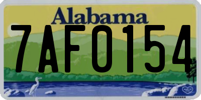 AL license plate 7AF0154