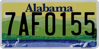 AL license plate 7AF0155