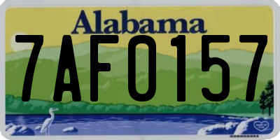 AL license plate 7AF0157