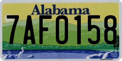 AL license plate 7AF0158