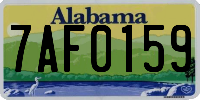 AL license plate 7AF0159