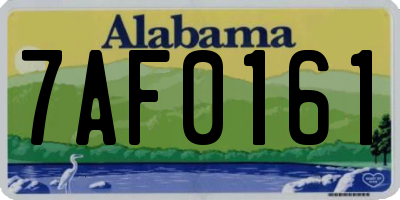 AL license plate 7AF0161
