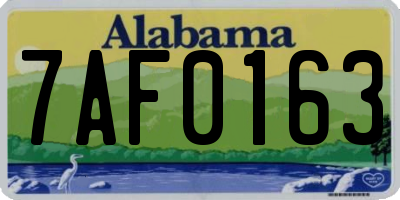 AL license plate 7AF0163