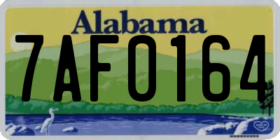 AL license plate 7AF0164