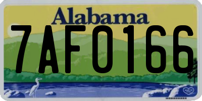 AL license plate 7AF0166