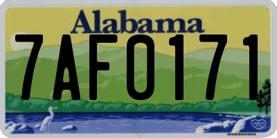 AL license plate 7AF0171
