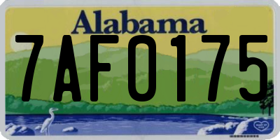 AL license plate 7AF0175