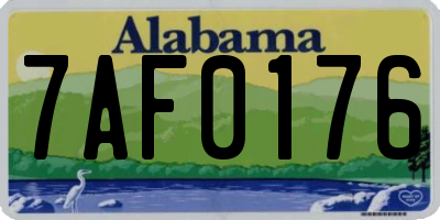 AL license plate 7AF0176