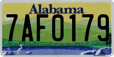 AL license plate 7AF0179