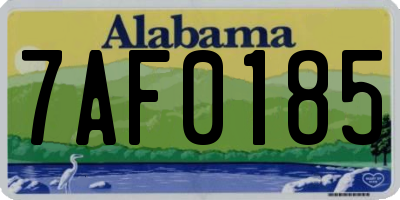 AL license plate 7AF0185