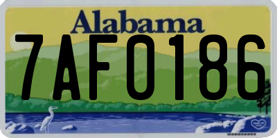 AL license plate 7AF0186