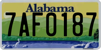AL license plate 7AF0187