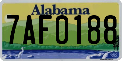 AL license plate 7AF0188