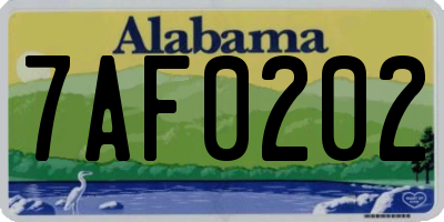 AL license plate 7AF0202