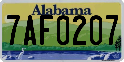 AL license plate 7AF0207