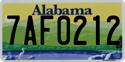 AL license plate 7AF0212