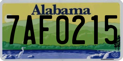 AL license plate 7AF0215