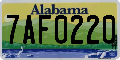 AL license plate 7AF0220