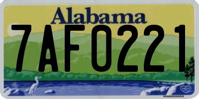AL license plate 7AF0221