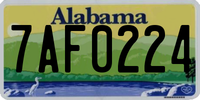 AL license plate 7AF0224