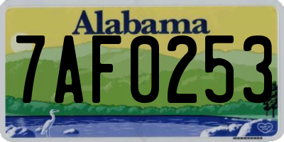 AL license plate 7AF0253