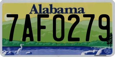 AL license plate 7AF0279
