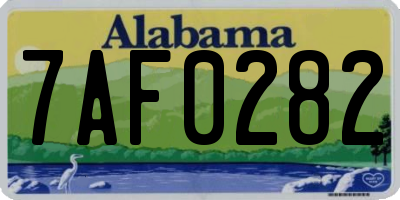 AL license plate 7AF0282
