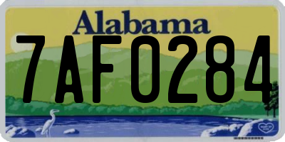 AL license plate 7AF0284