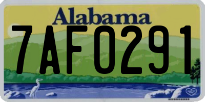 AL license plate 7AF0291