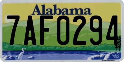 AL license plate 7AF0294