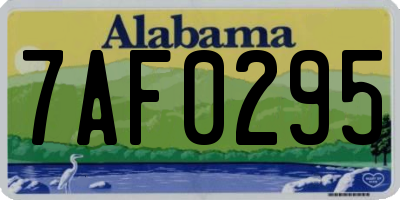 AL license plate 7AF0295