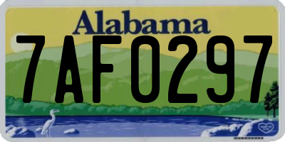 AL license plate 7AF0297