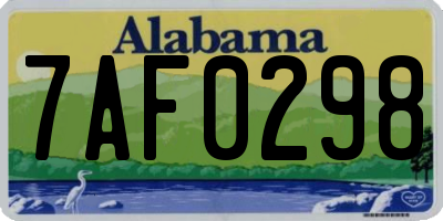 AL license plate 7AF0298
