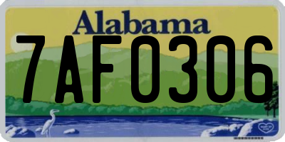 AL license plate 7AF0306